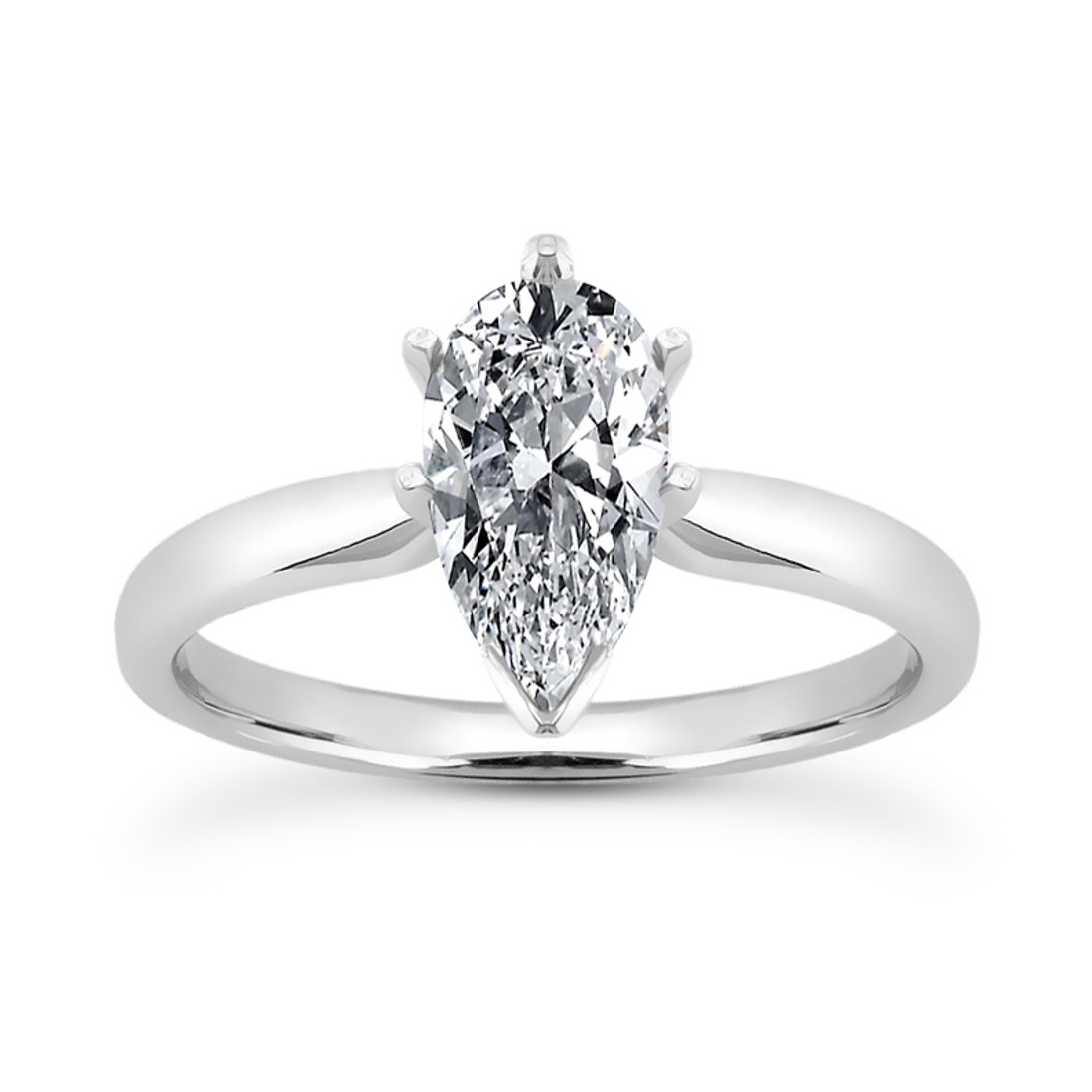 Pear Shape Solitaire Engagement Ring Mounting