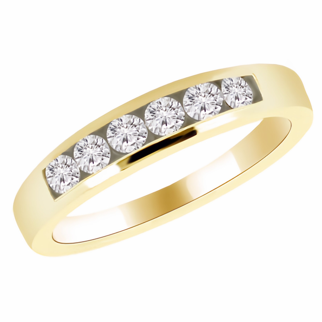 11 Stone Channel Set Diamond Wedding Band - 33312RIADFGWG – Rocky