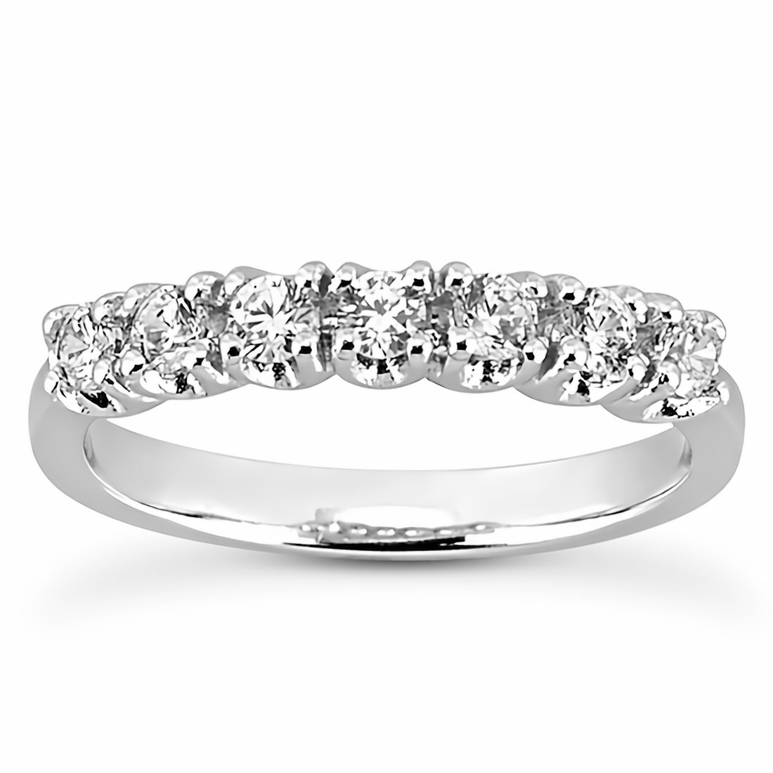 7 Stone Diamond Ring White Gold for Sale