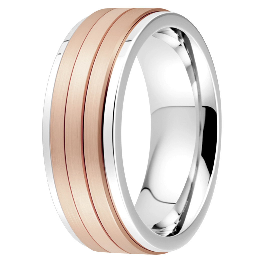 Spinning Handmade Ring 14k 2 Tone Gold Wedding Band