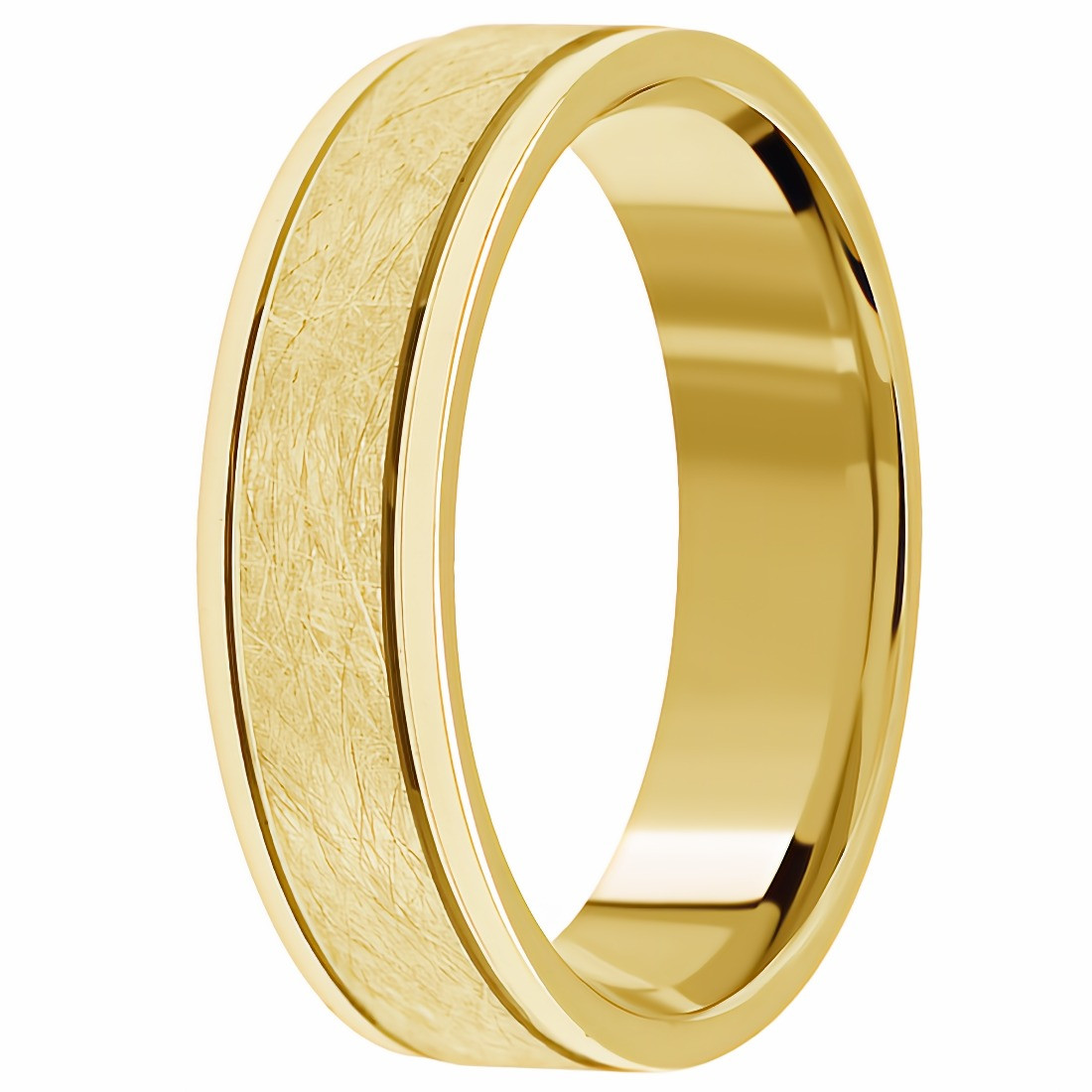 Flat Mens Comfort Fit Gold Wedding Band Carbon Neutral – RING BEAR