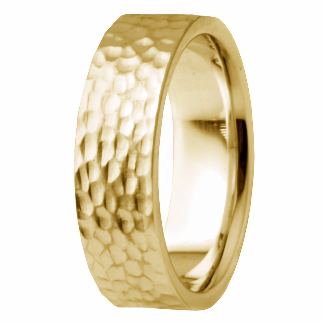 Classic Flat Thin Polish Wedding Band in Flat Yellow Gold 10K 2mm Size 10 |  MADANI Rings