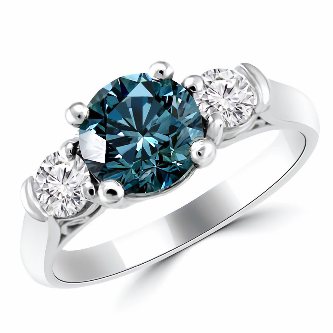 Blue stone and diamond on sale ring