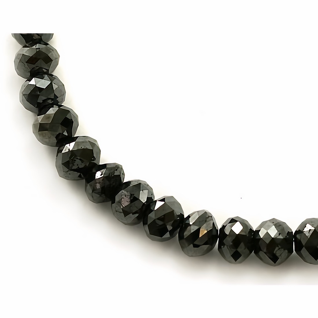 117ct Fancy-Black Diamond Faceted Bead Necklace 19