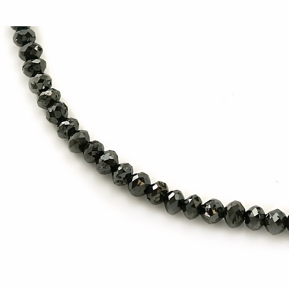 Black diamond clearance bead necklace