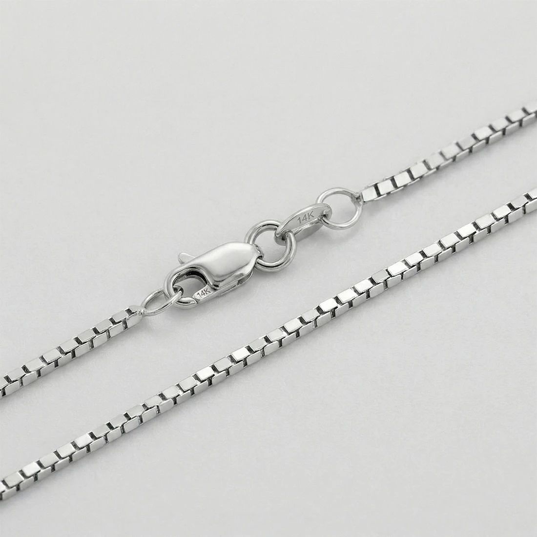 14k Gold 1.4mm Box Chain Lobster-Claw Clasp