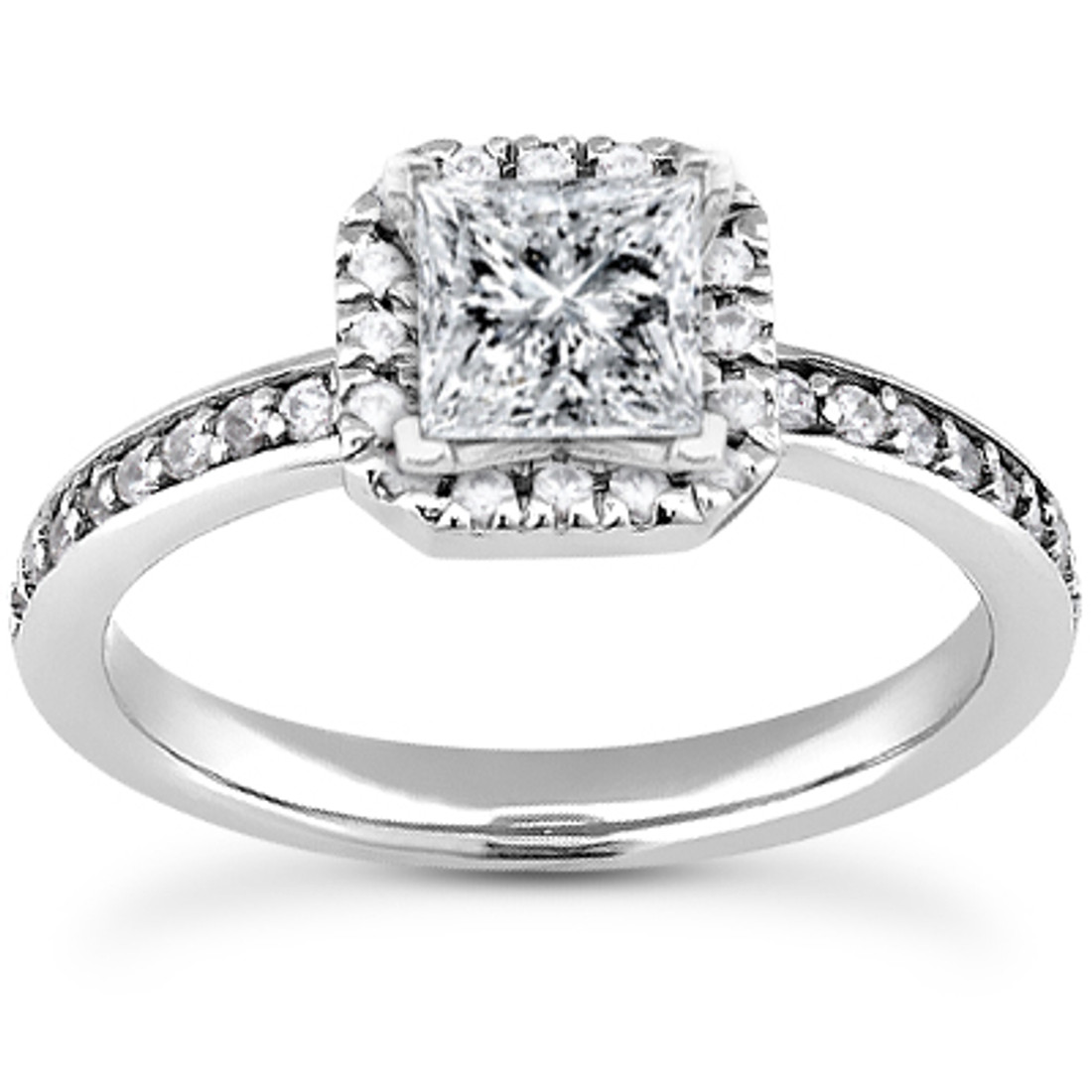 Oval-Cut Hidden Halo Stackable Diamond Engagement Ring w/ Trellis Shank  Setting | R2415W-SR | Valina Engagement Rings