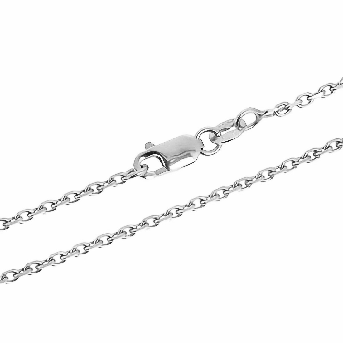 1mm Cable-Link Chain 18k White / Yellow Gold Lobster Clasp