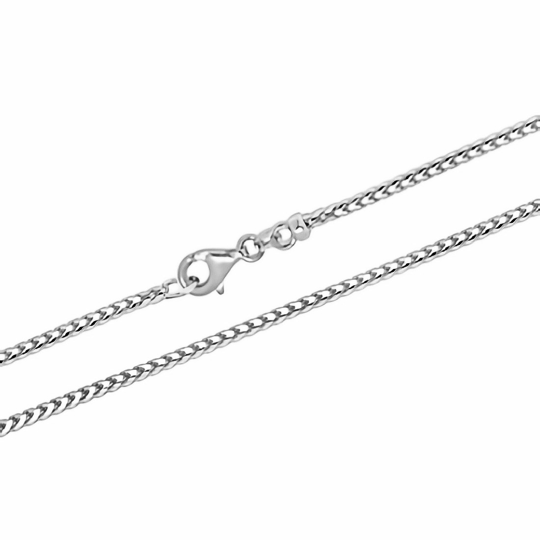 1mm Cable-Link Chain 18k White / Yellow Gold Lobster Clasp