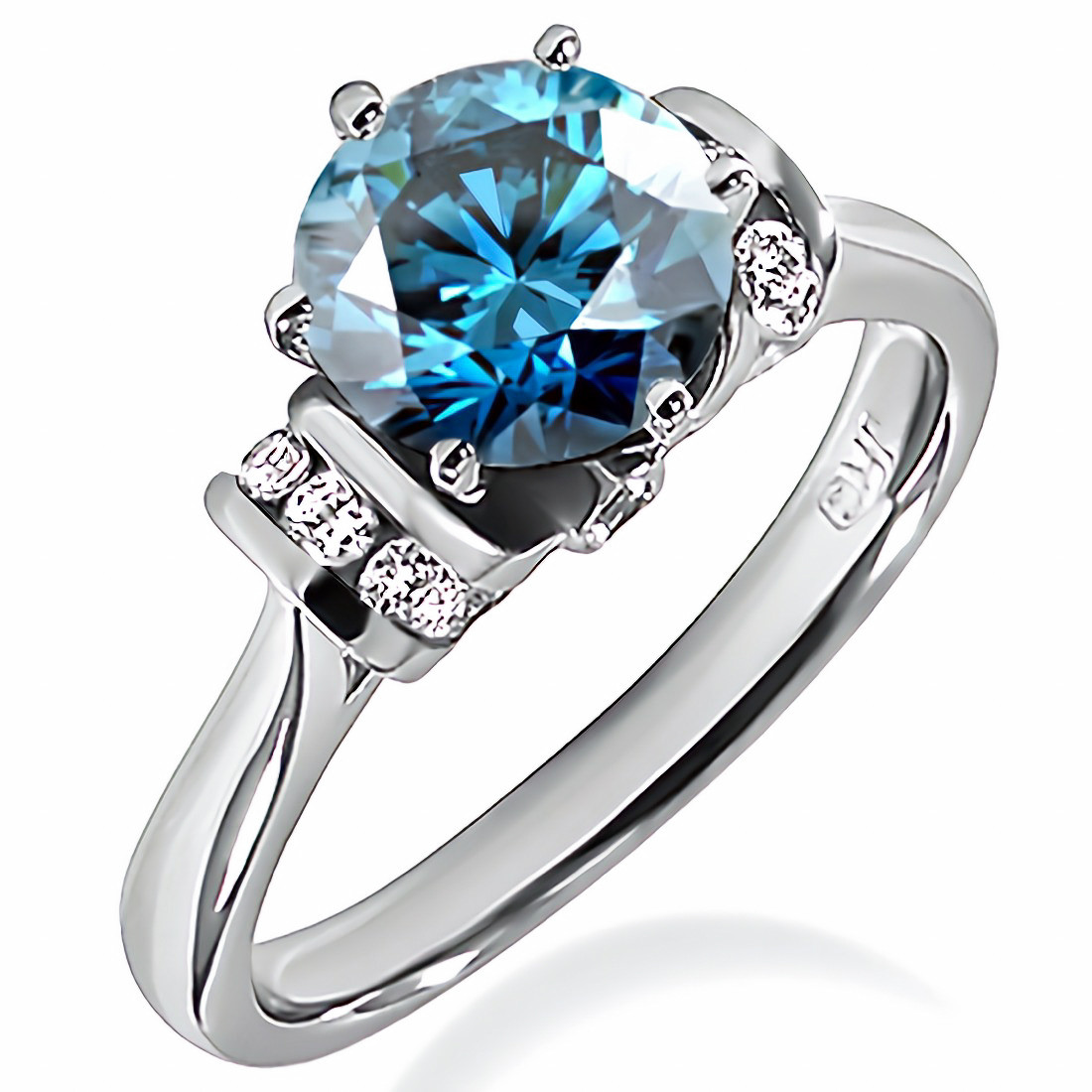 1.83ct VS1 Fancy Blue Diamond Engagement Ring