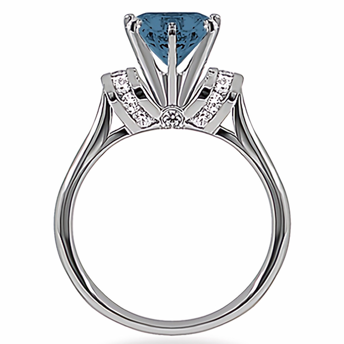 1.83ct VS1 Fancy Blue Diamond Engagement Ring