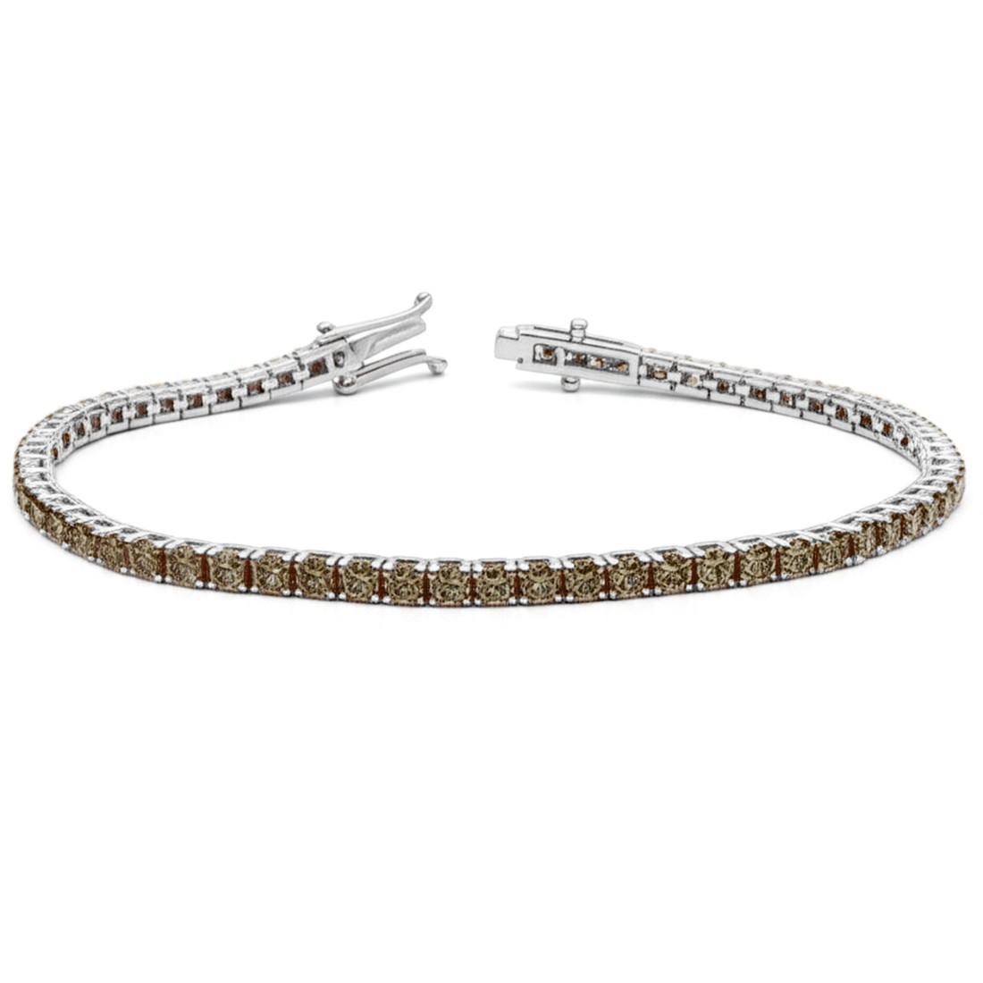 Fancy Brown Diamond Tennis Eternity Bracelet