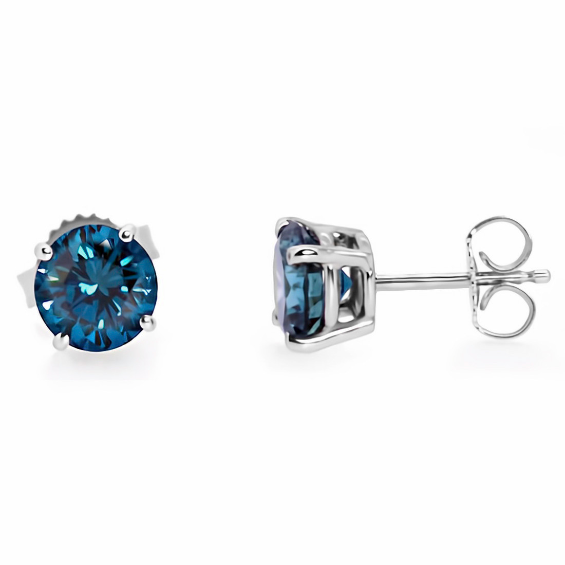 Gem Stone King 18K White Gold Stud Earrings Set with India | Ubuy