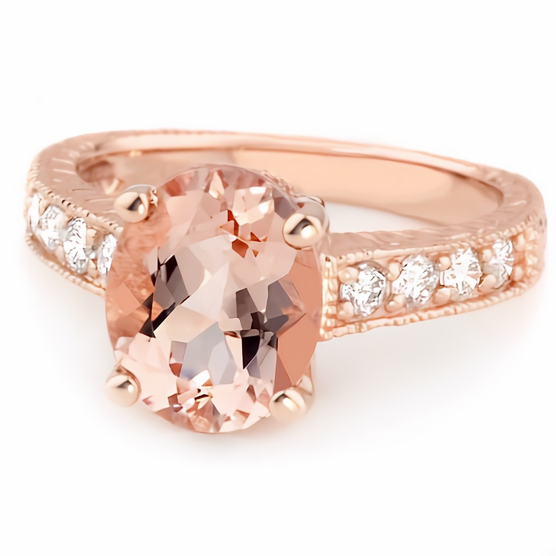 antique rose gold engagement rings