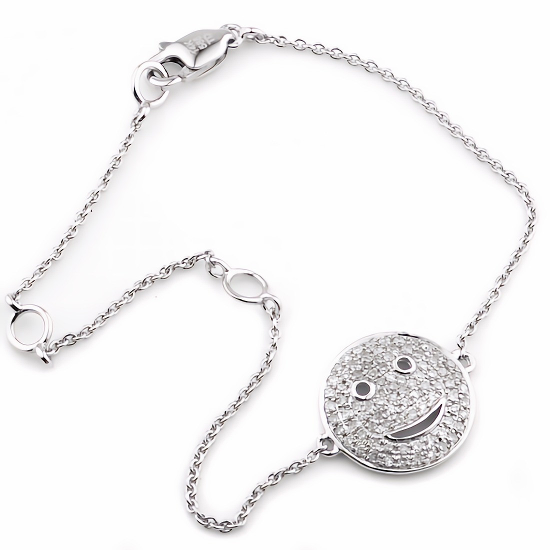 Tiny Diamond Heart Charm Bracelet  STONE AND STRAND