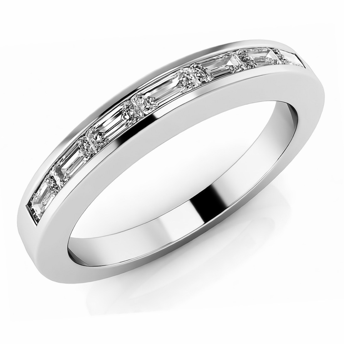 Baguette Demi Diamond Band - Bario Neal