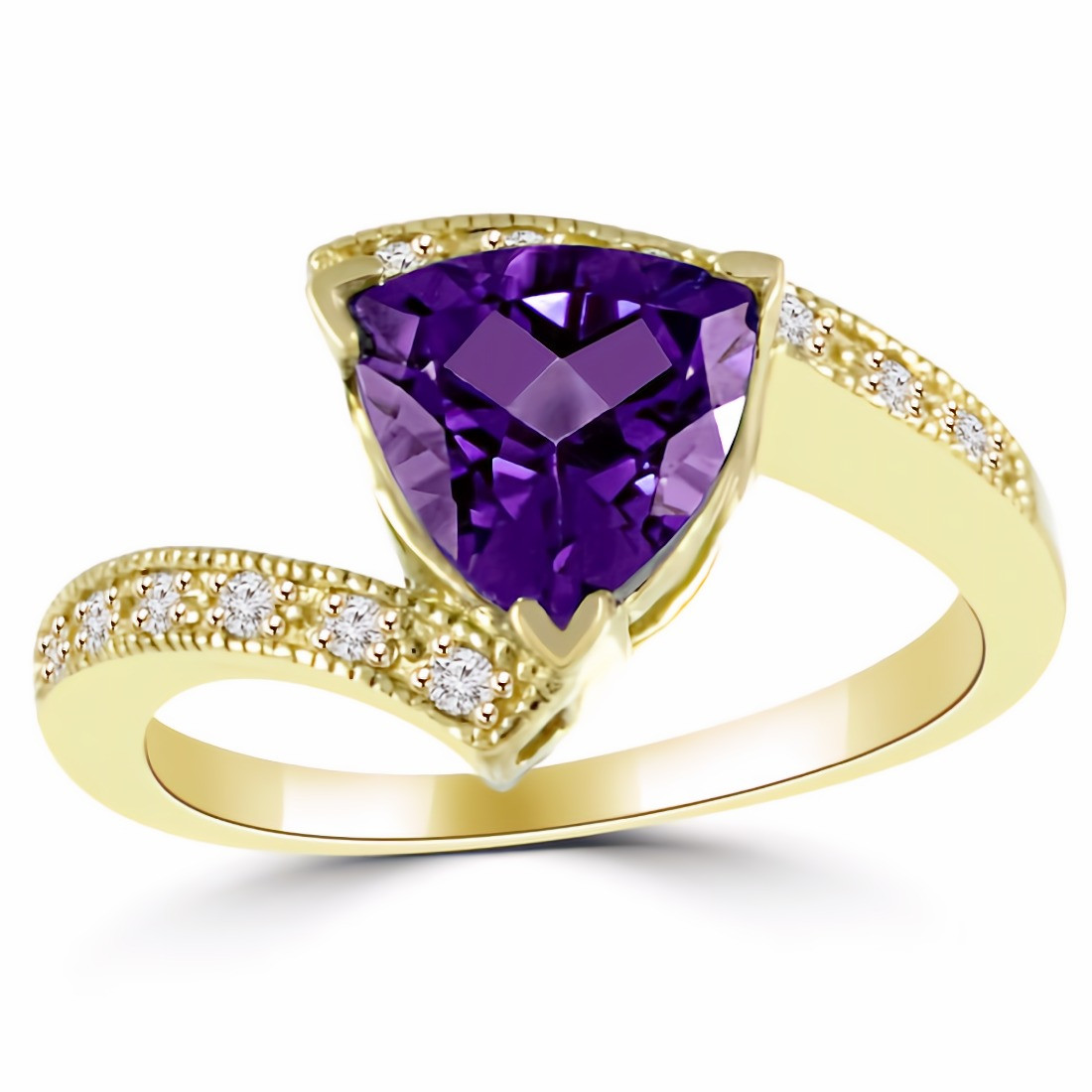 Nature Engagement Ring With Amethyst-3756 | Jewelry by Johan - Jewelry by  Johan