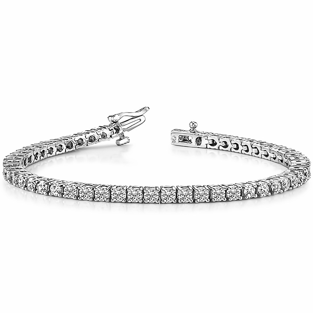 10 Carat 4-Prong Diamond Eternity Tennis Bracelet