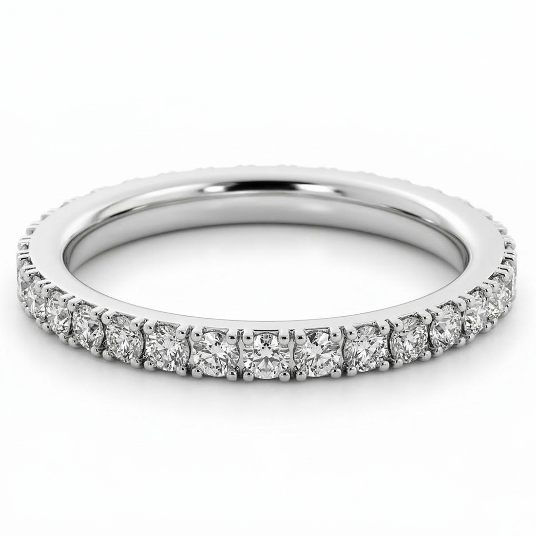 1 Carat Diamond Eternity Wedding Ring Bridal Endless Band