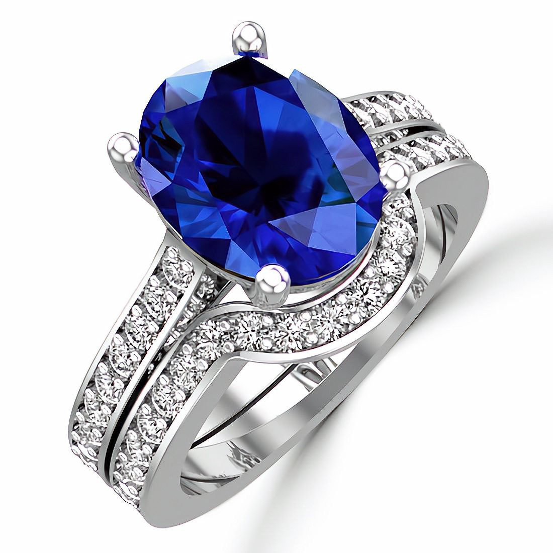 Sapphire on sale ring set