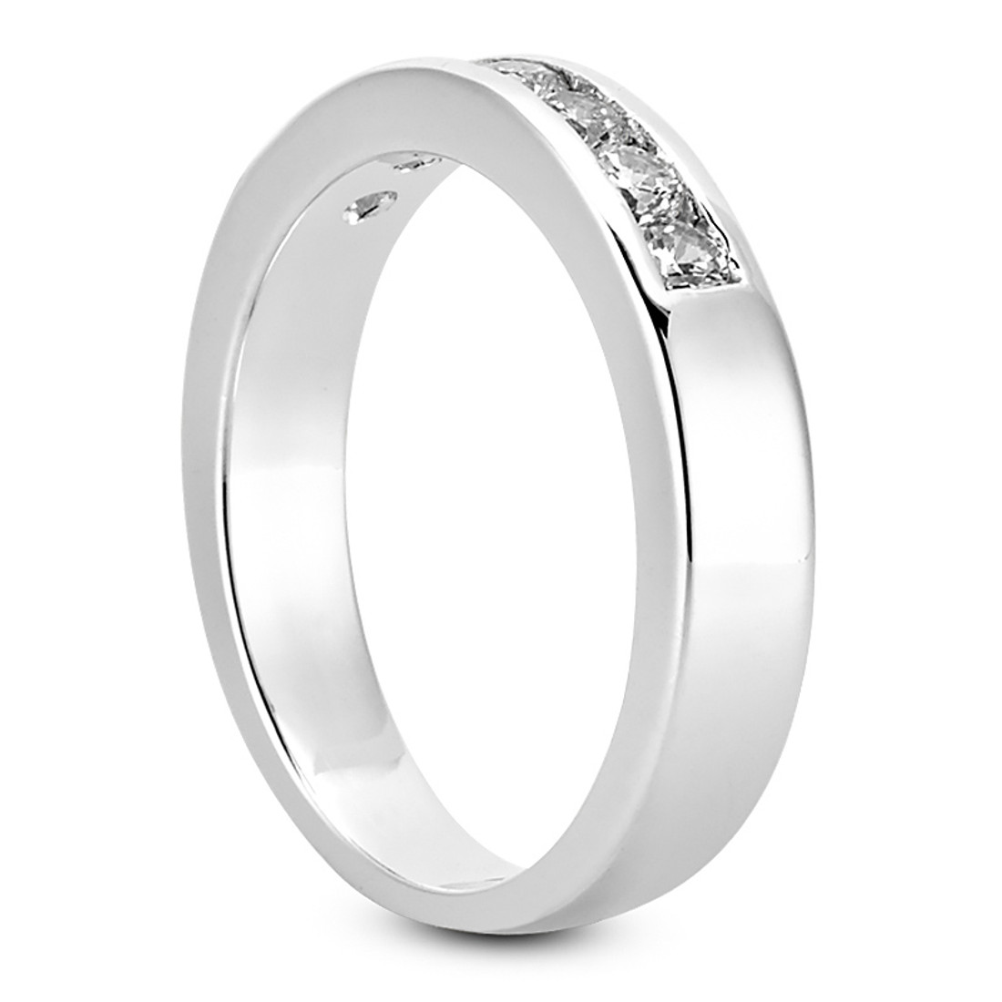Half Carat Diamond Wedding Ring Seven-Stone Channel Band