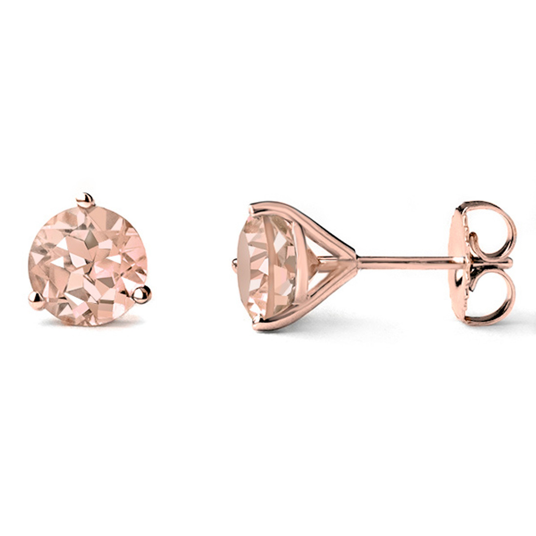 Silgo 925 Sterling Silver Cubic Zirconia Rose Gold Plated Women Stud  Earrings