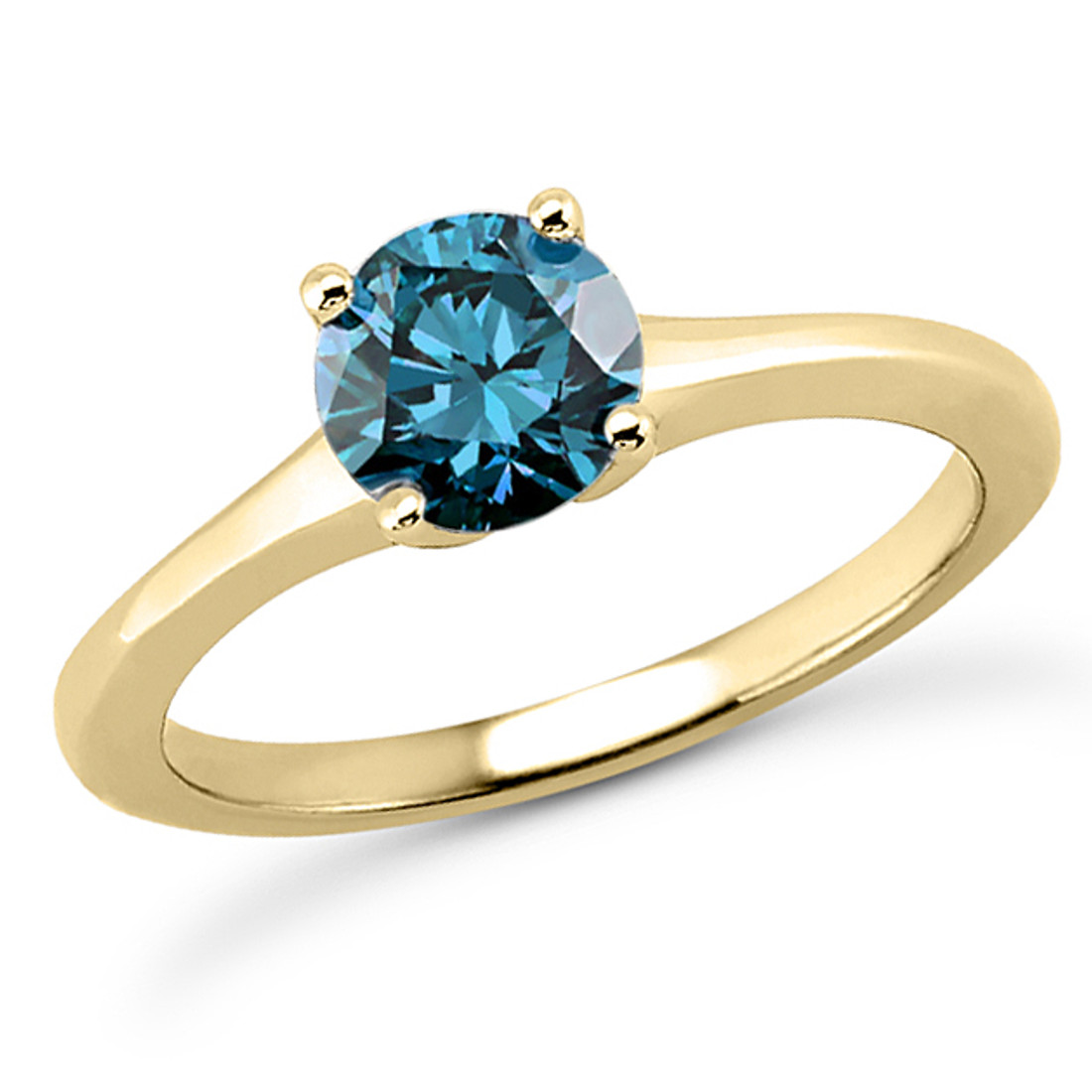 1ct blue diamond ring