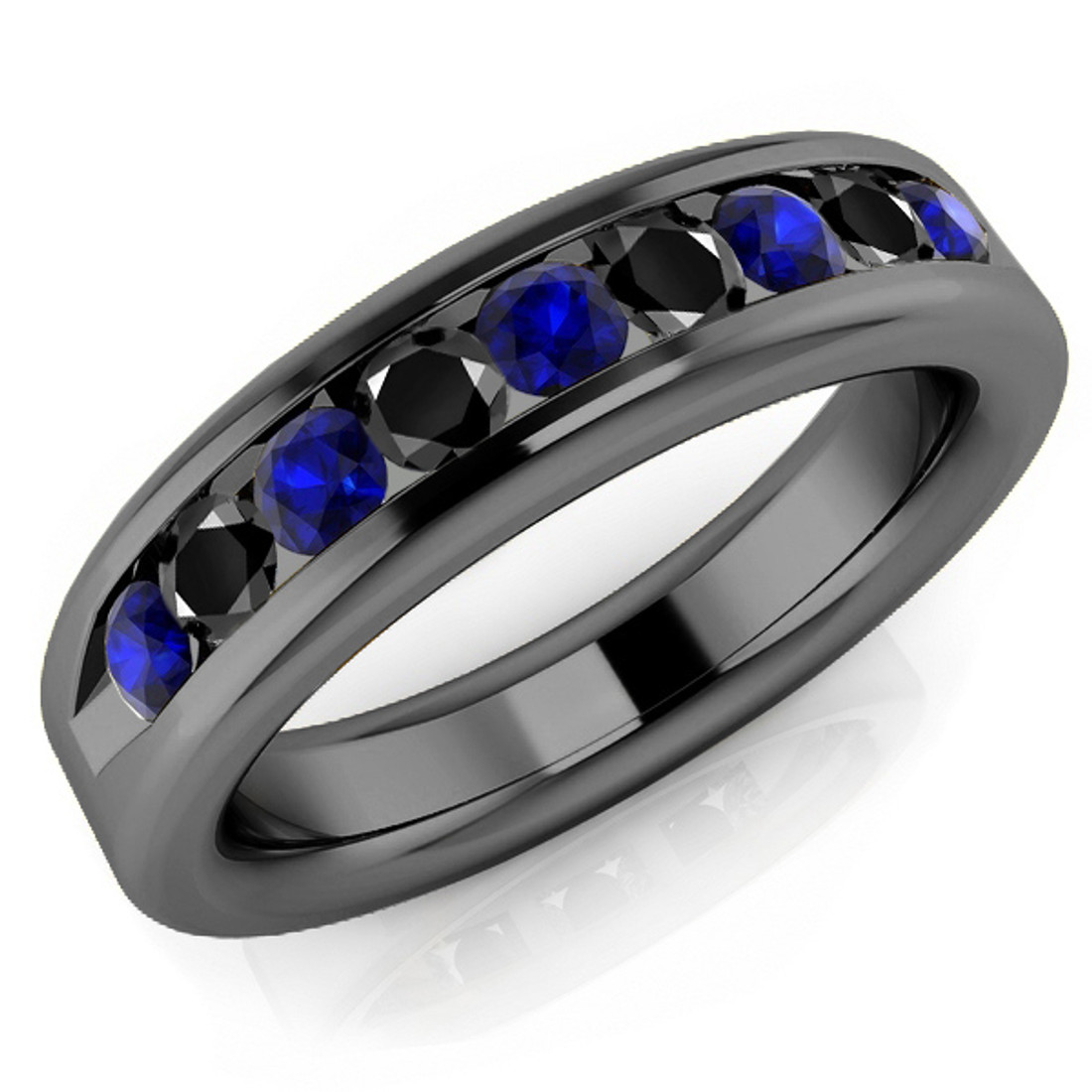 Blue sapphire band on sale ring