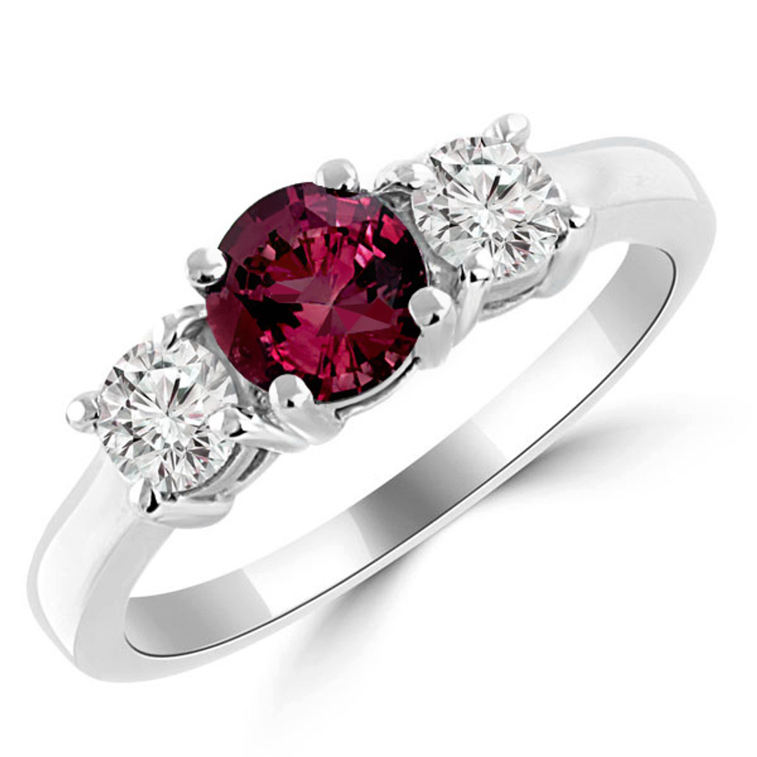 Red stone engagement on sale ring