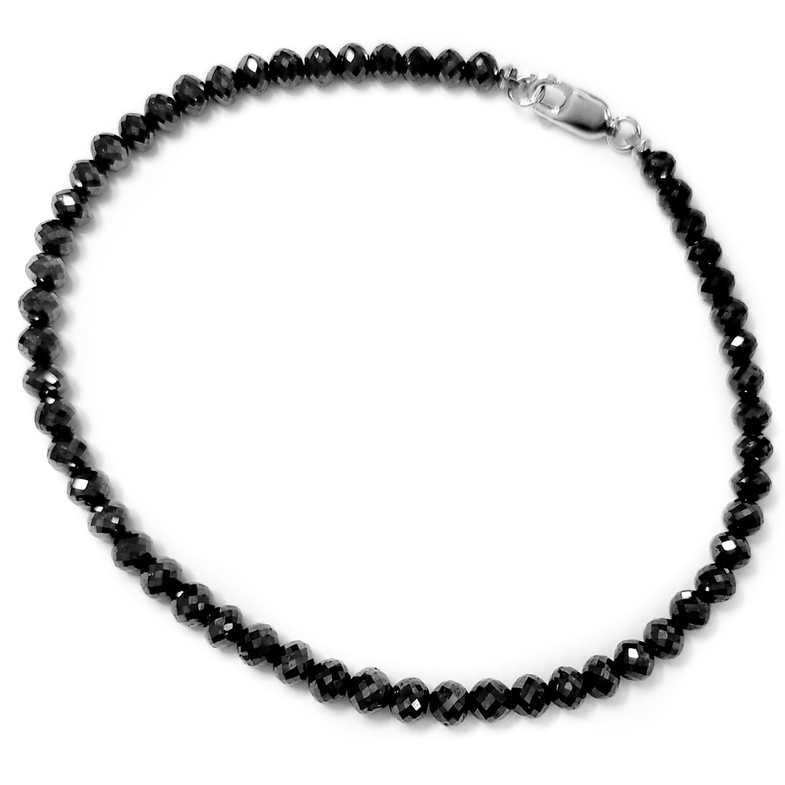 14kt Noir Black Diamond Bead Bracelet - BRL-7-YG
