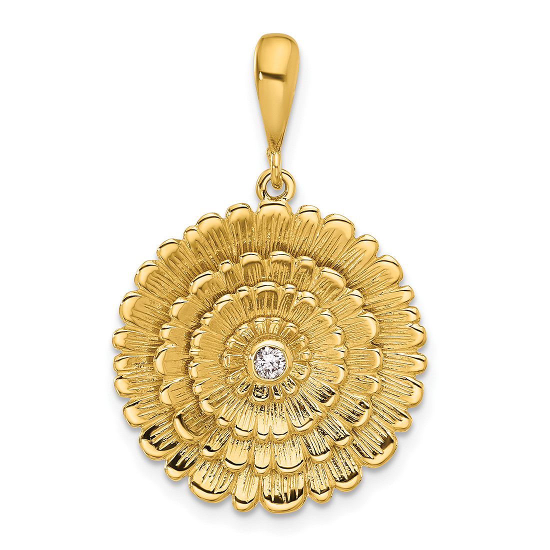 Marco Bicego Petali Single Diamond Flower Necklace in 18K Gold