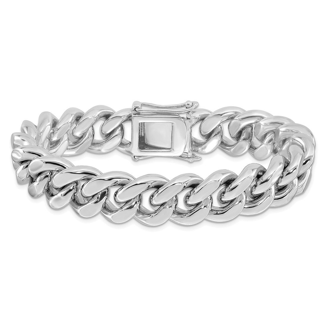 Curb Link Bracelet in Sterling Silver, Extra Large