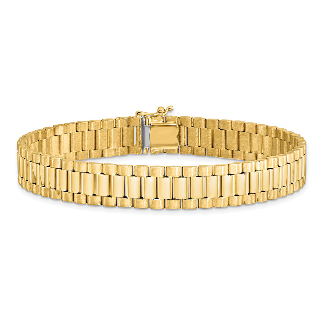 14k Recycled Gold Chain Link Mens Bracelet, Unity