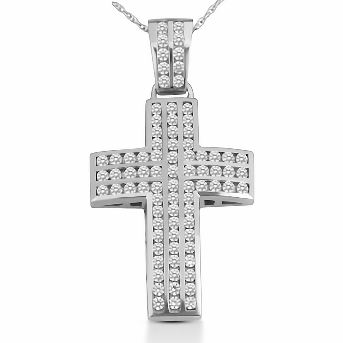 Men's Black Diamond Back Shield Cross Necklace Man of God