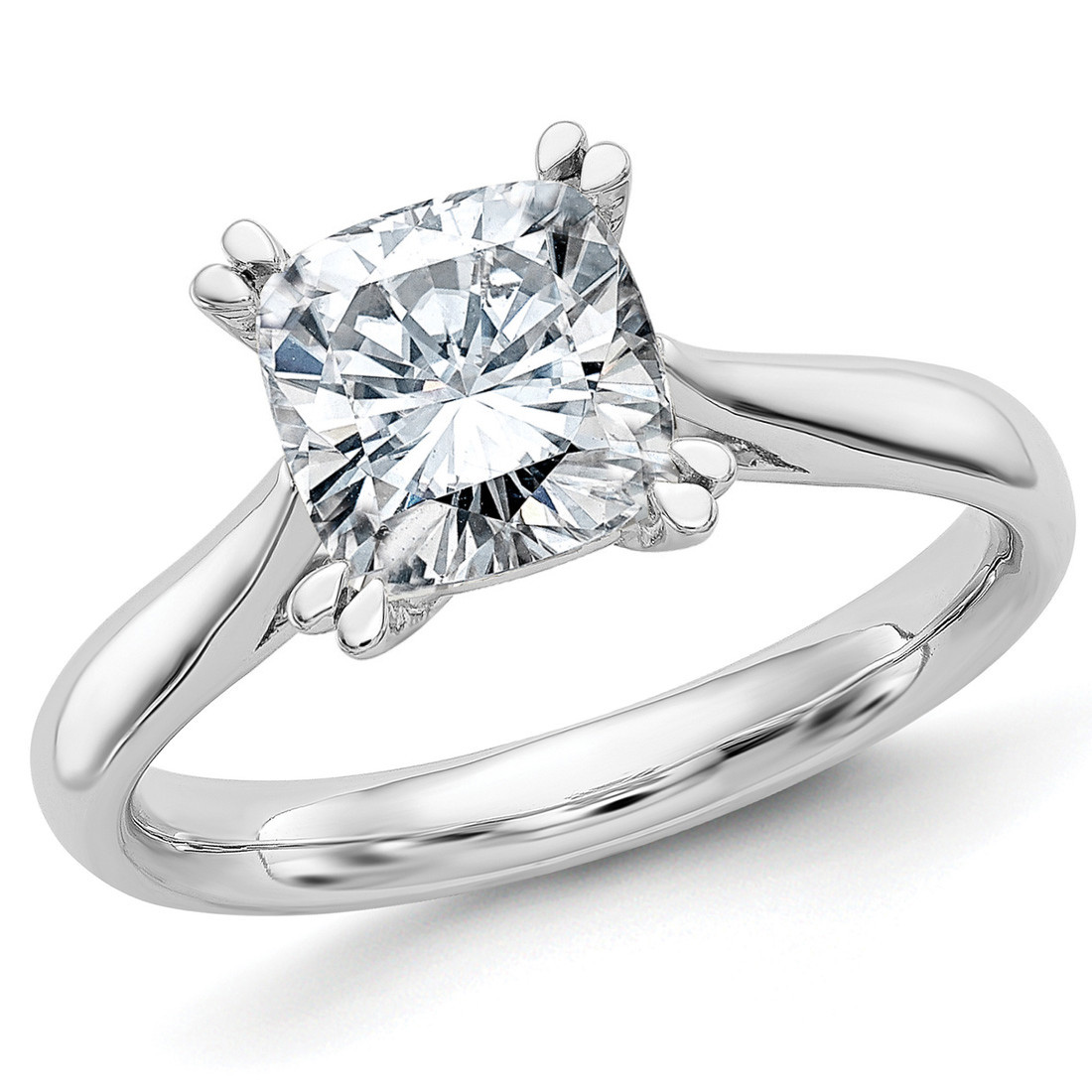 Cushion Cut Lab Grown Diamond Solitaire Engagement Ring