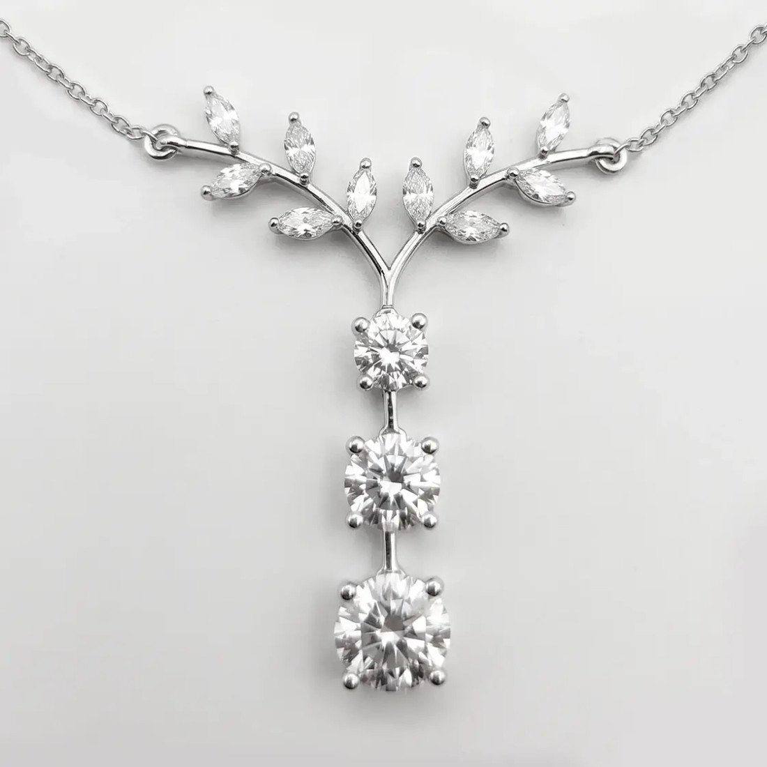Lab Grown Diamond Nature-Inspired Necklace 14k Gold