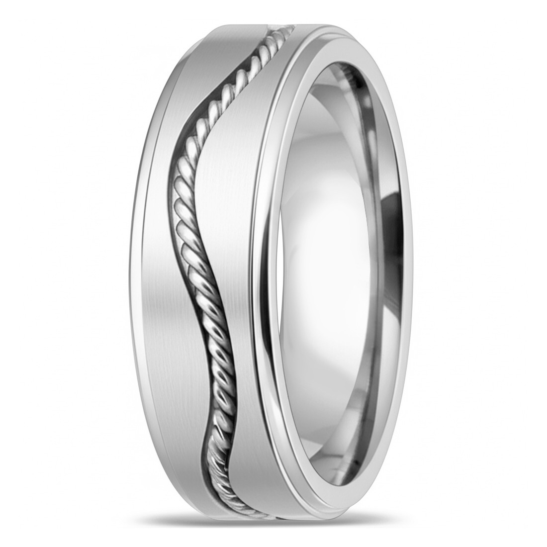 Twisted Rope Handmade Wedding Band 18k Gold Comfort-Fit Ring