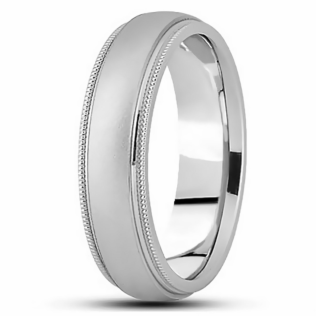 matte finish platinum 6mm mens wedding band Platinum Matte Wedding Band Ring for Men Women