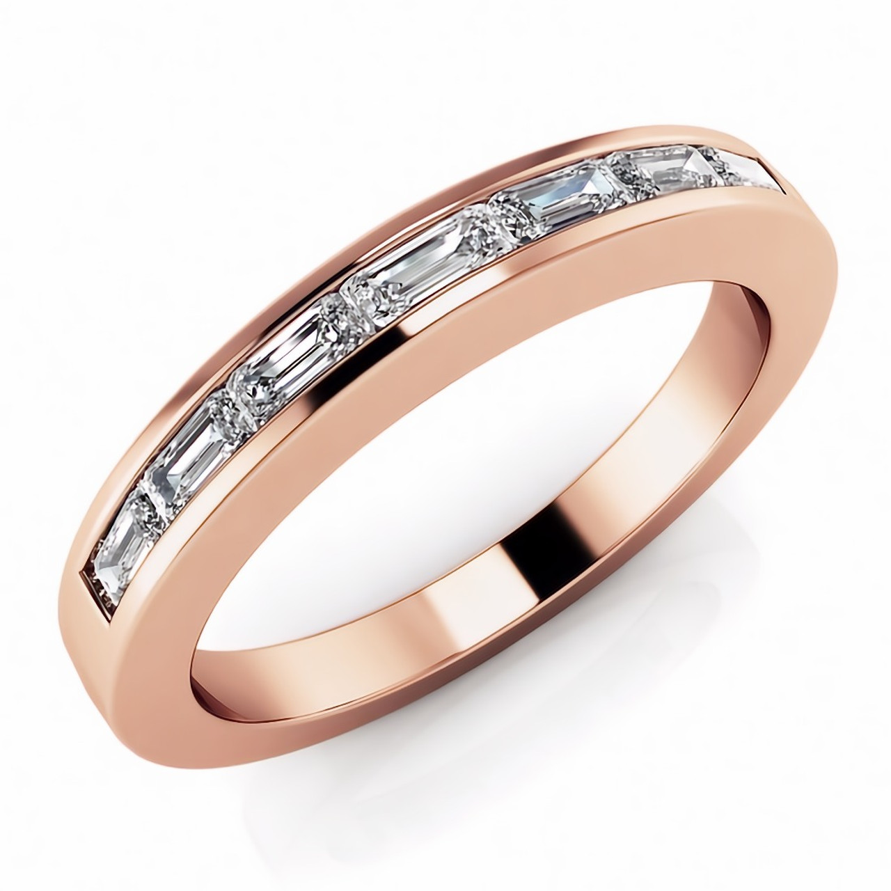 【AMYO】Baguette + Eternity Bead Ring Set(2color) Baguette + Eternity Bead Ring Set, Silver Stacker Rings