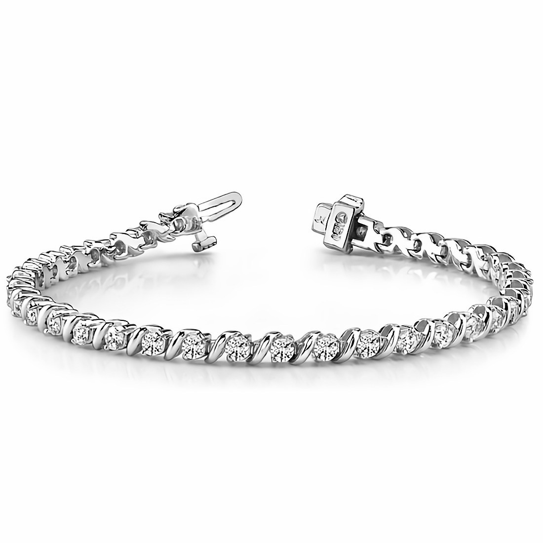 5 Carat S-Link Diamond Eternity Tennis Bracelet