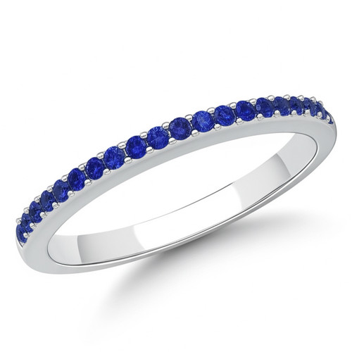 Blue Sapphire Wedding Band Anniversary Ring