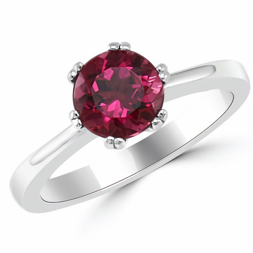 Pink Tourmaline Solitaire Engagement Ring