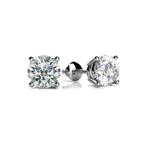 1/4 Carat Round Diamond Classic 4-Prong Stud Earrings