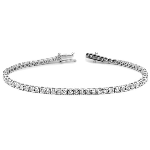 3 Carat Prong-Set Diamond Eternity Tennis Bracelet