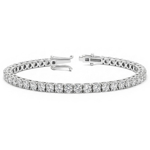 Large 7 Carat Natural Diamond Eternity Tennis Bracelet