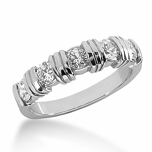 5 Diamond Anniversary Ring Bridal Wedding Band