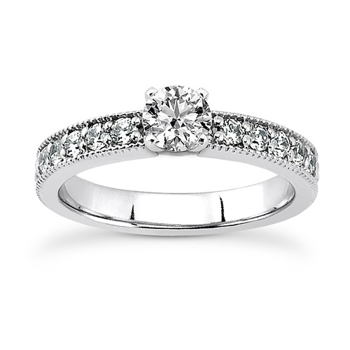 Unique Diamond Engagement Ring Setting Vintage Style Mount