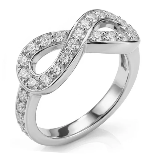 0.64ct Diamond Infinity Promise / Statement Ring Platinum