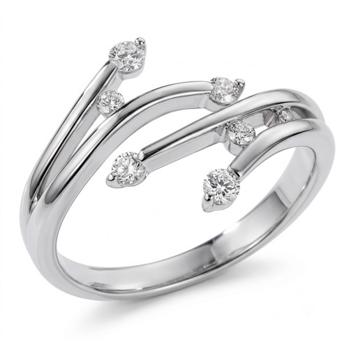 Nature-Inspired Diamond Statement Ring