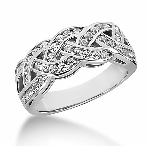 0.92ct Diamond Weave Braided Cocktail Ring